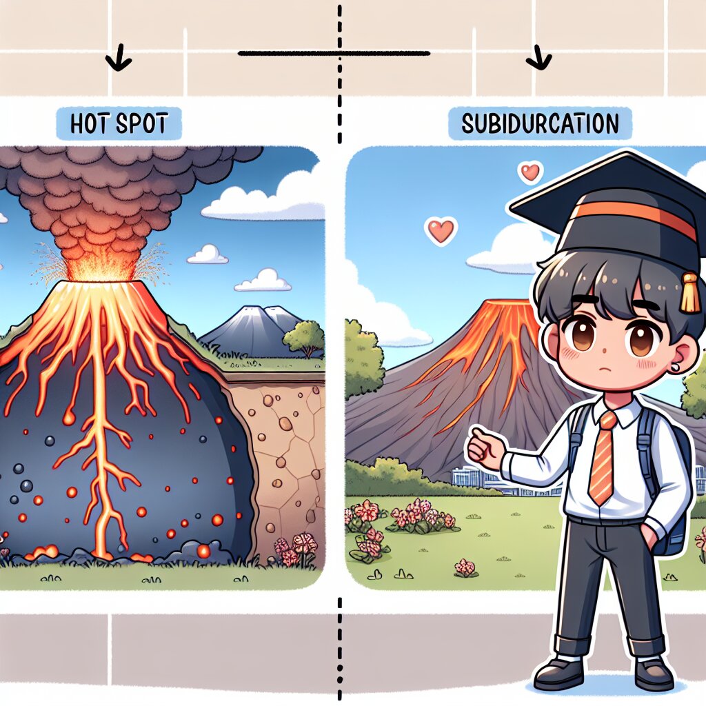 콘텐츠 대표 이미지 - 🌋 열점 화산 vs 🏔️ 섭입대 화산: 화산 활동의 두 얼굴