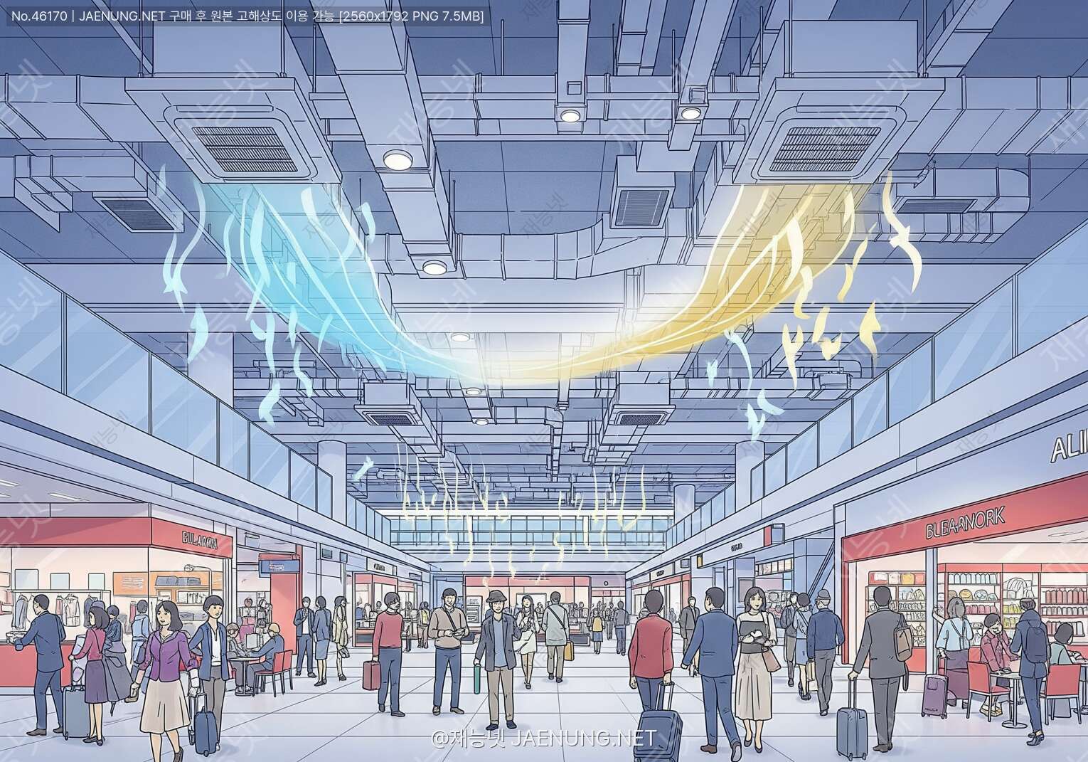 콘텐츠 대표 이미지 - 공항 상가의 공조 및 냄새 분리 시스템 — 수백만 명이 모이는 공간을 쾌적하게 만드는 건축 기술의 모든 것