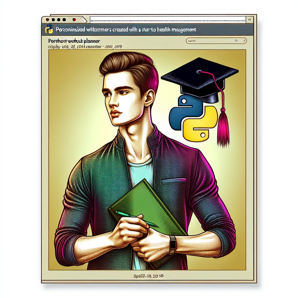 Python으로 만드는 개인 맞춤 운동 플래너: 건강관리의 시작 🏋️‍♂️💻