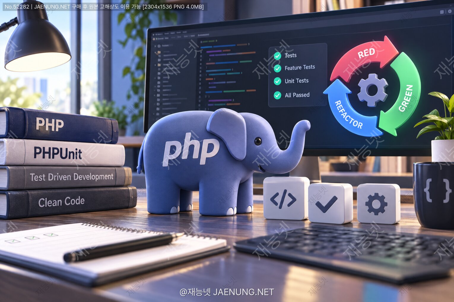 ์ฝํ
์ธ ๋ํ ์ด๋ฏธ์ง - ๐งช PHP ํ
์คํ
์
๋ฌธ๋ถํฐ PHPUnit ๊ธฐ๋ฐ ํ
์คํธ ์ฃผ๋ ๊ฐ๋ฐ(TDD) ์ค์ ๊น์ง