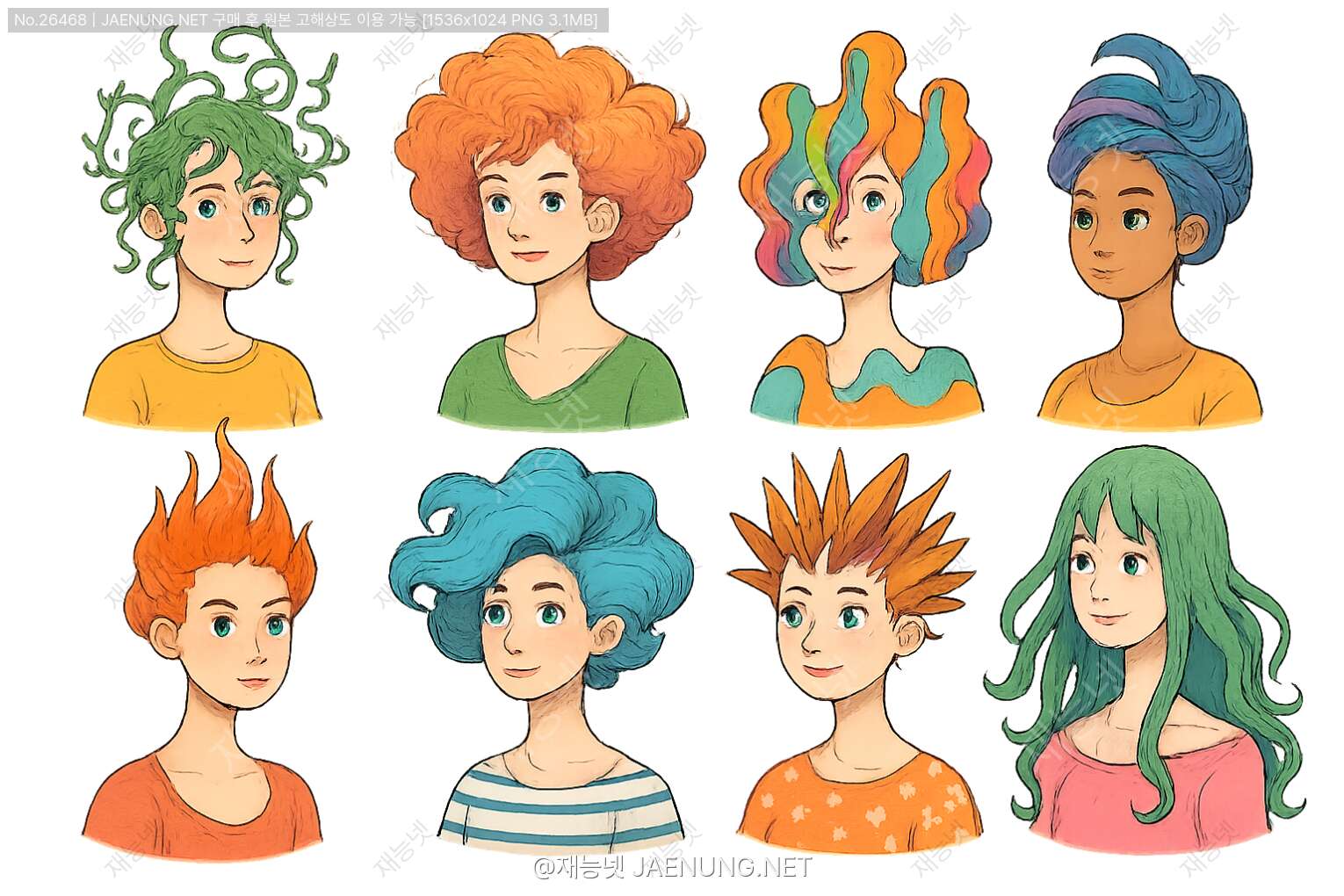 캐릭터 헤어스타일 디자인 기법: 개성 넘치는 머리카락 표현의 모든 것 🎨