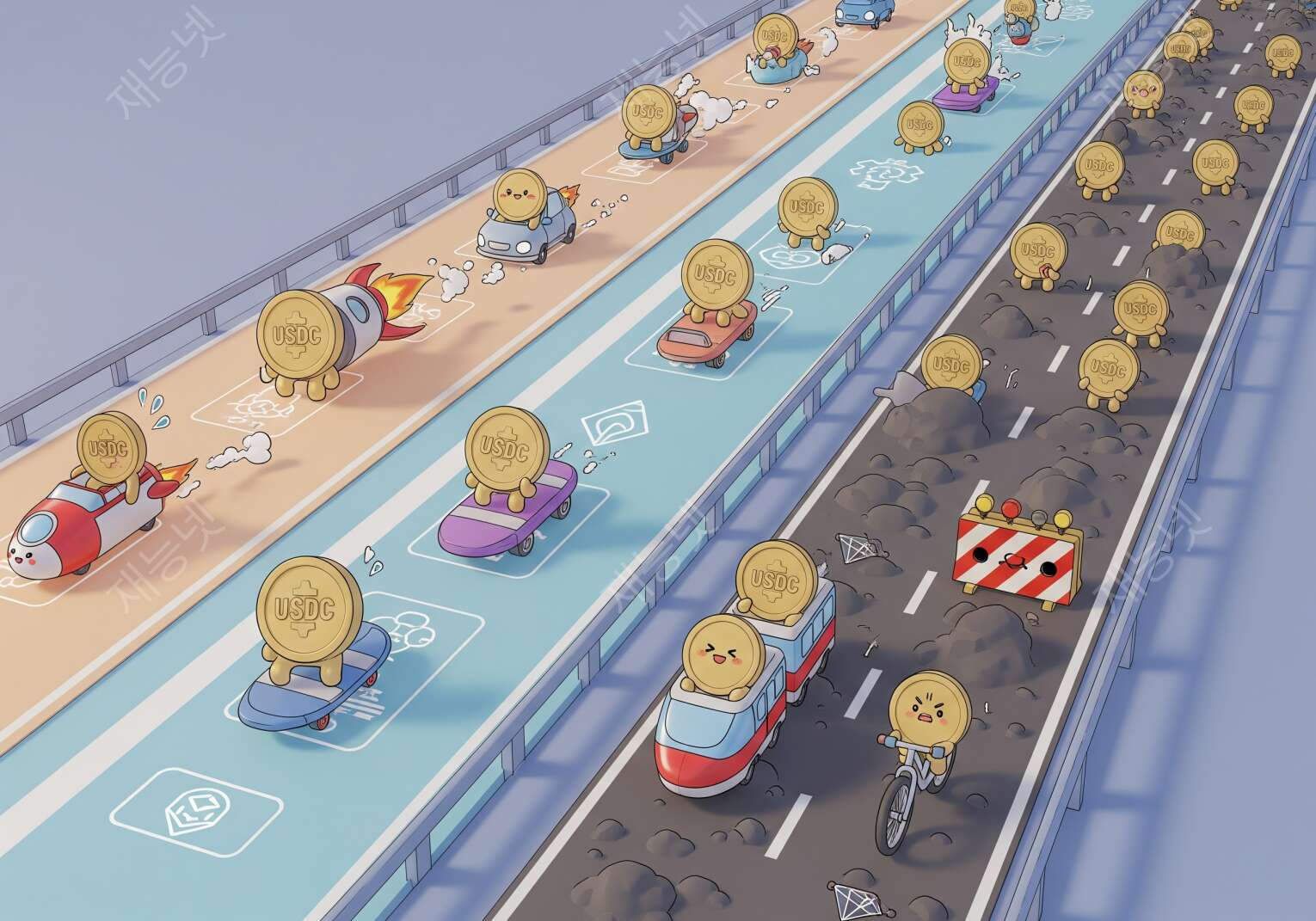 USDC 속도 & 수수료, 블록체인별 전격 비교! 🚀내 소중한 돈, 어떤 고속도로에 태워야 가장 빠르고 저렴할까?