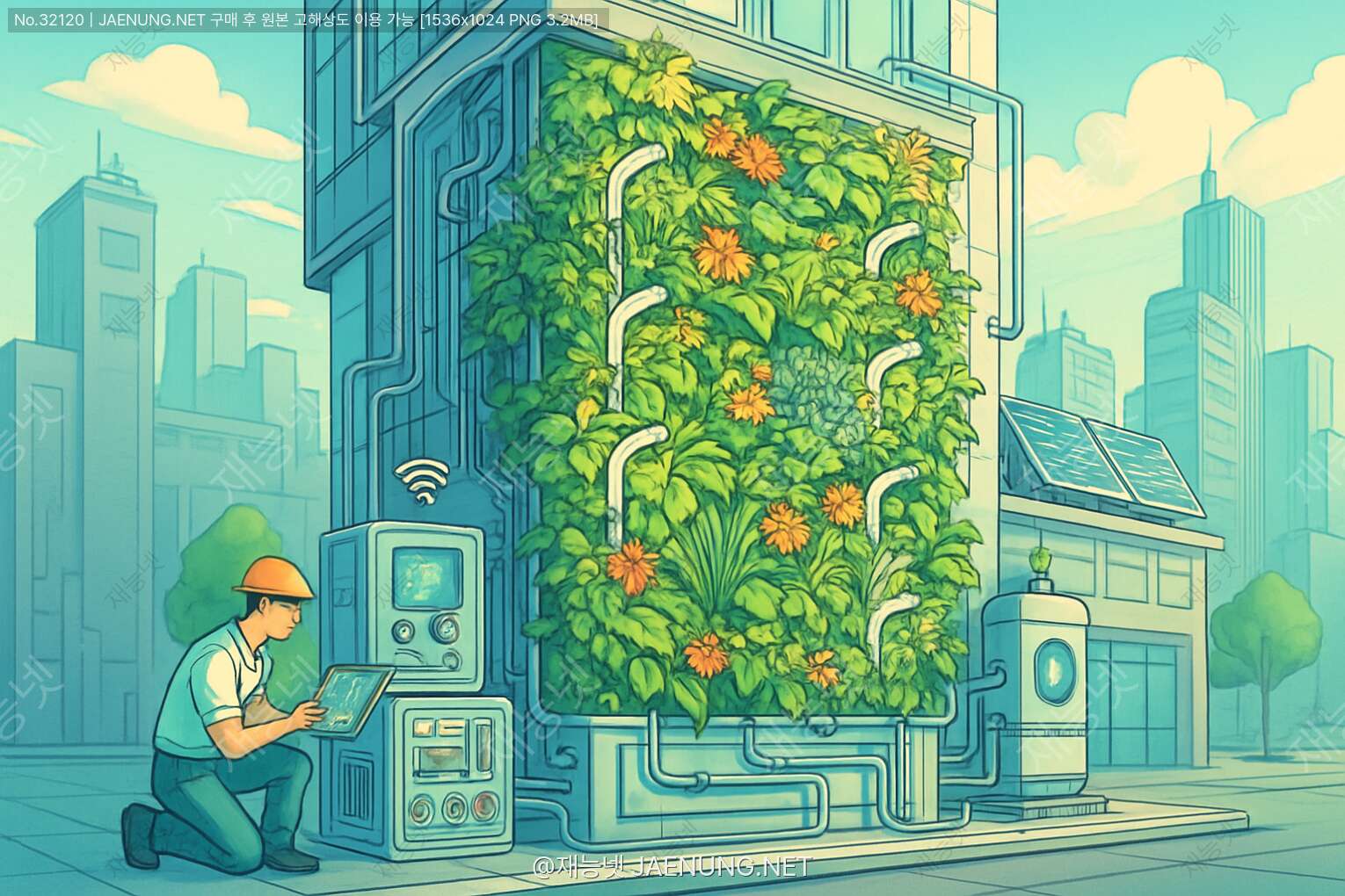 콘텐츠 대표 이미지 - 스마트 그린월: 삭막한 도시에 숨결을 불어넣는 하이테크 수직 정원의 모든 것