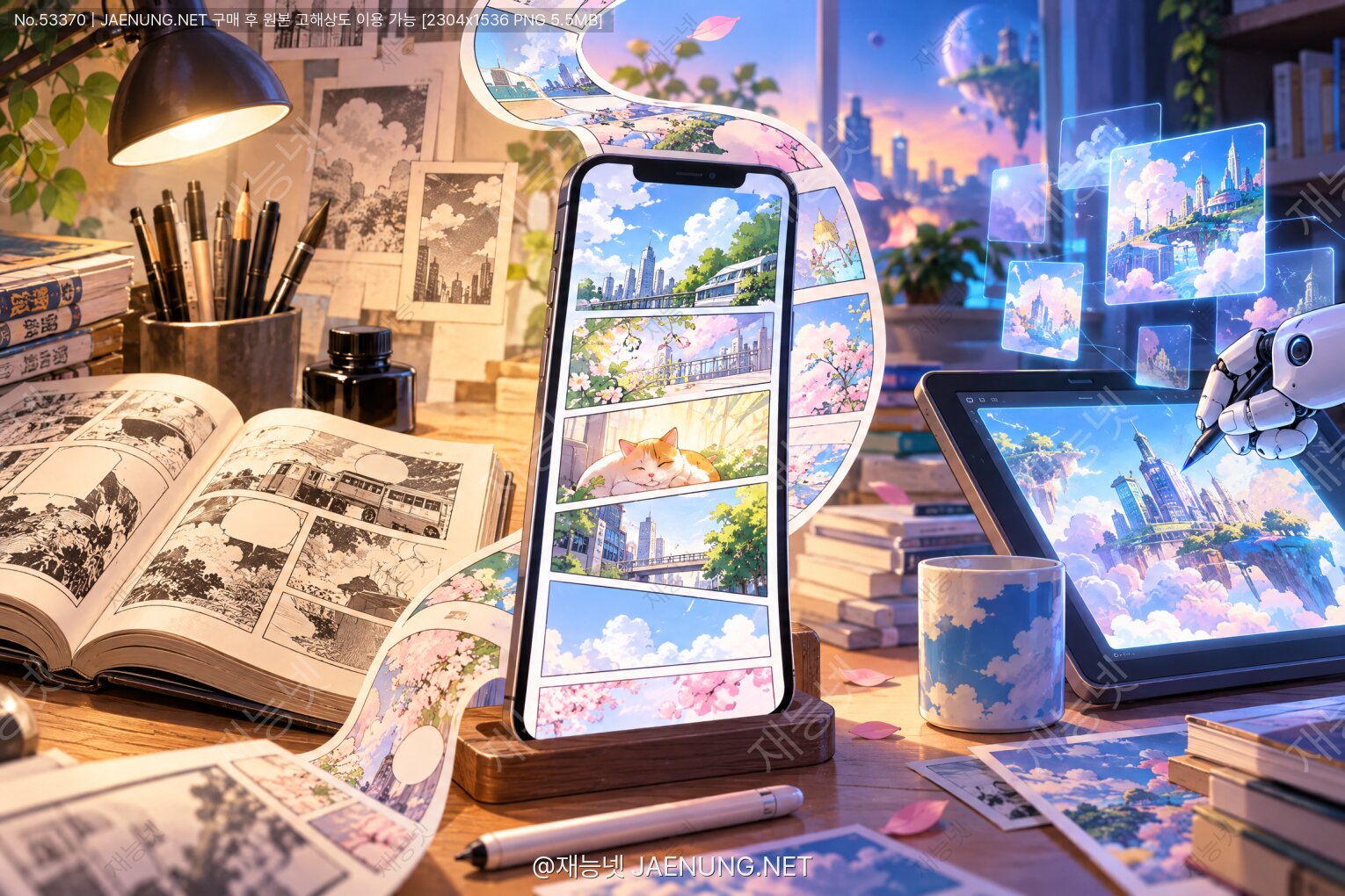 ์ฝํ
์ธ ๋ํ ์ด๋ฏธ์ง - ๐ฑ ๋งํ์ ๋ฏธ๋์ ๋์งํธ ๊ธฐ์ ์ ์งํ: ์ข
์ด ์นธ์์ ์ธ๋ก ์คํฌ๋กค, ๊ทธ๋ฆฌ๊ณ AI ์๋๊น์ง