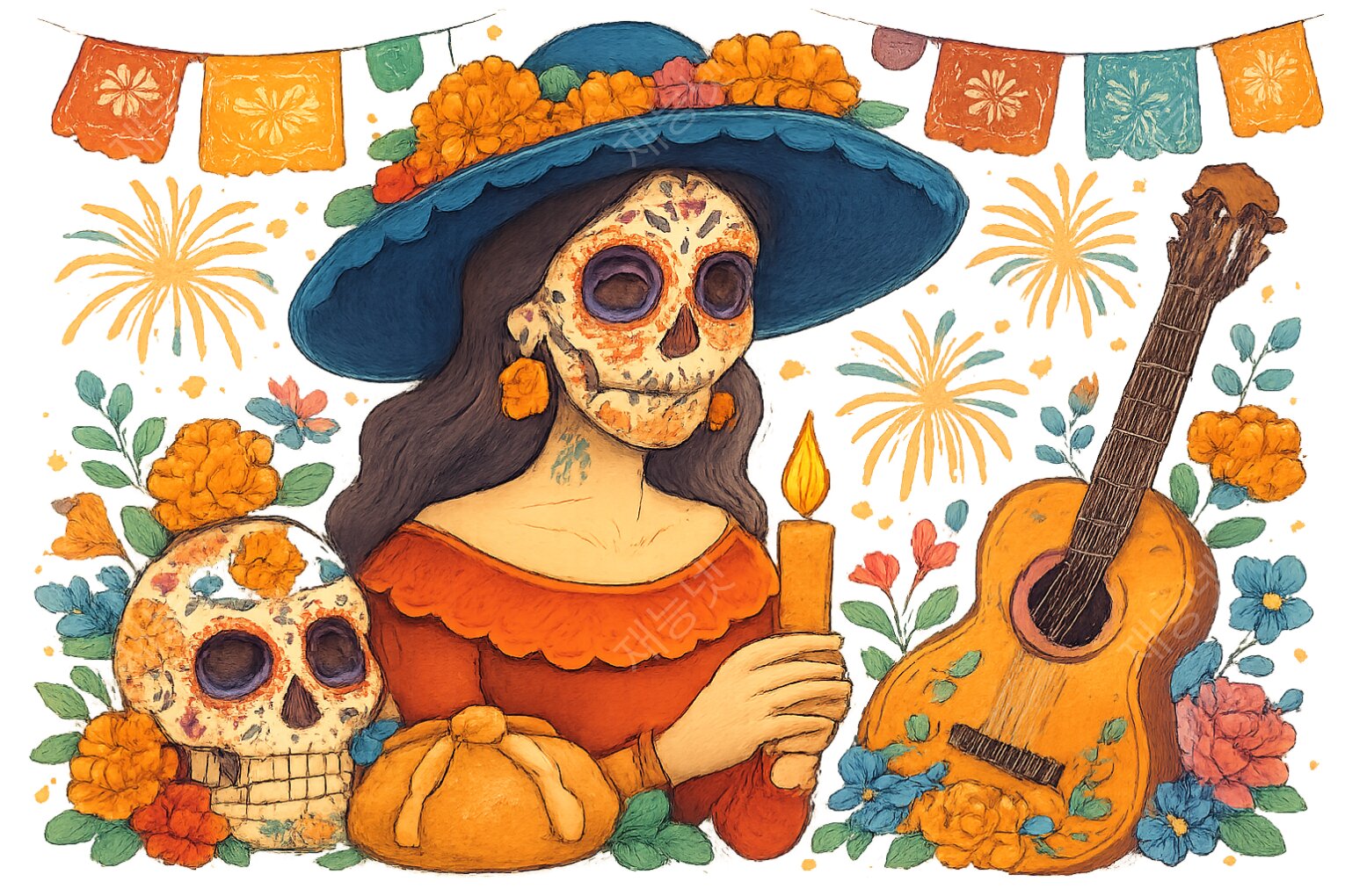 💀 죽은 자의 날(Día de Muertos)과 멕시코의 화려한 축제 문화, image size:1530x1020