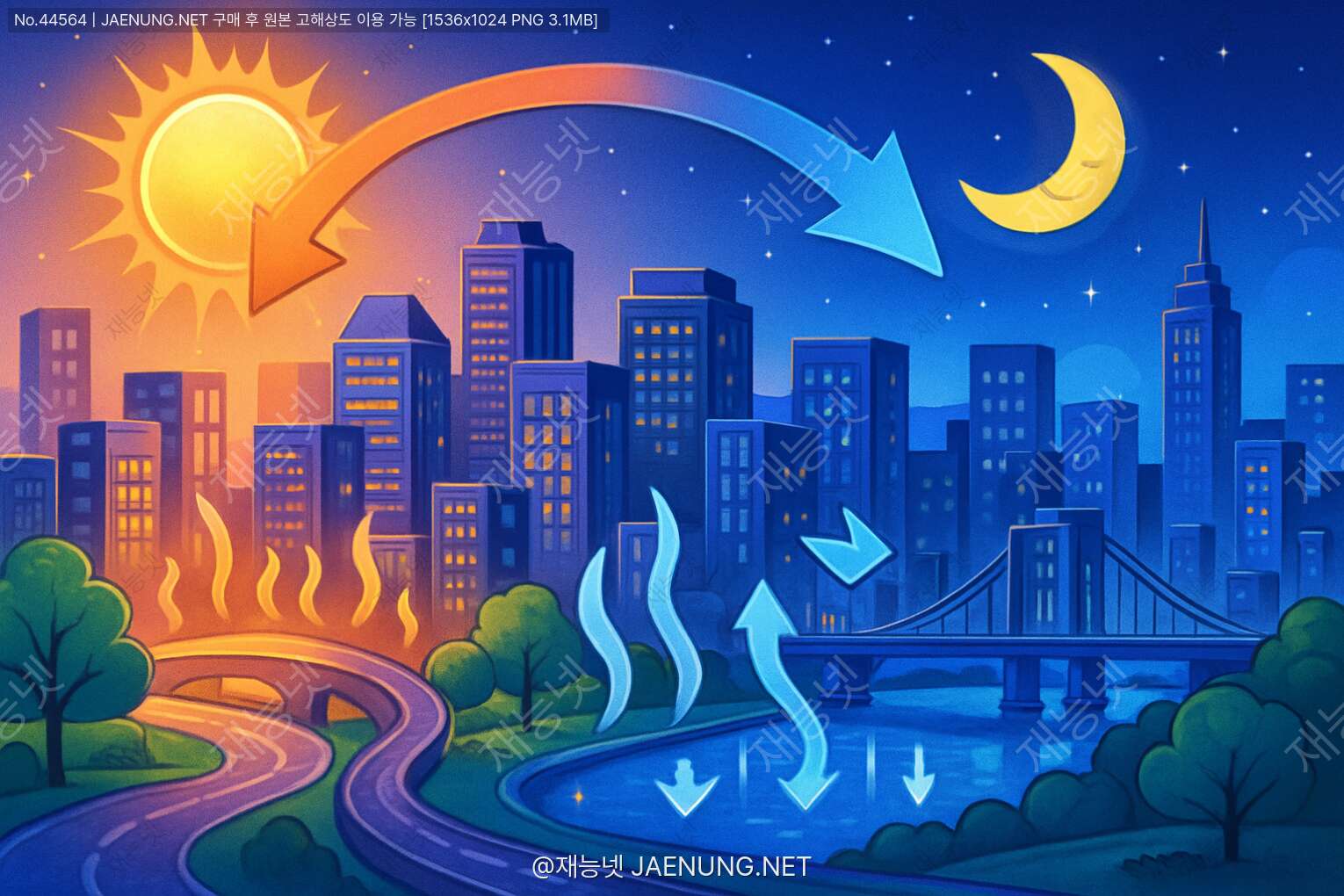 콘텐츠 대표 이미지 - 🌃 도시는 왜 밤이 되면 더 시원해질까? - 도시 열환경의 비밀을 파헤치다