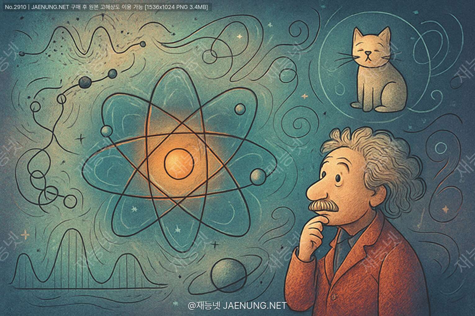양자 물리학 개념의 일러스트레이션: 추상적 이론의 시각화 🎨🔬