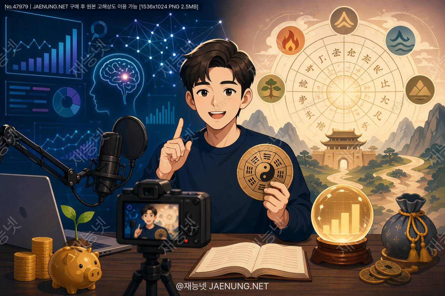 콘텐츠 대표 이미지 - 재테크 유튜버가 사주 재물운 콘텐츠를 만드는 이유: 데이터와 심리학, 그리고 운명의 절묘한 콜라보레이션 💸🔮