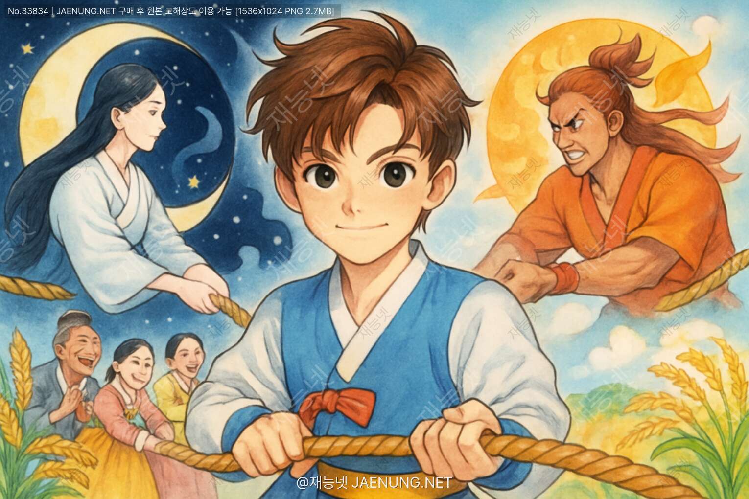 콘텐츠 대표 이미지 - 줄다리기와 신화: 우주를 당기는 음양의 그레이트 배틀과 풍년 기원 🐉