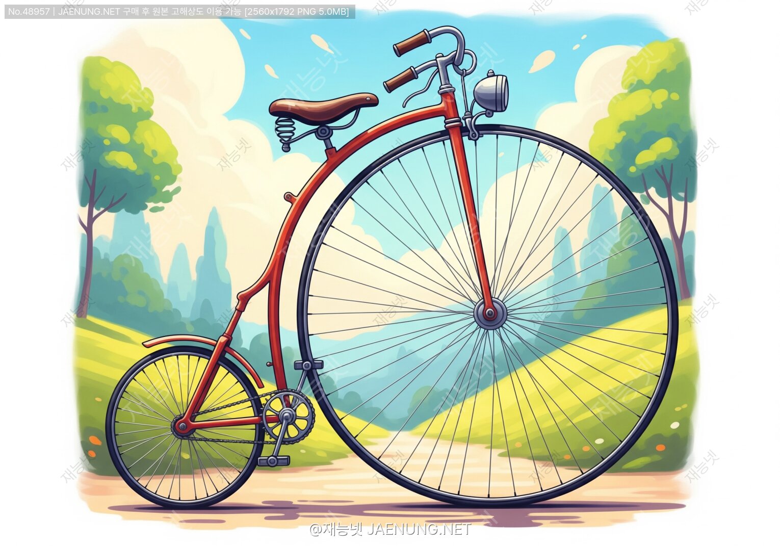 콘텐츠 대표 이미지 - 페니파딩(Penny-Farthing) — 거대한 앞바퀴가 상징이던 1870년대 자전거의 역사와 구조