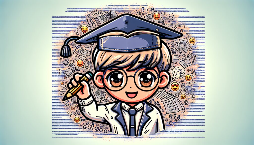 학위 논문 주요 개념의 이모티콘 설명 텍스트 작성 🎓✍️