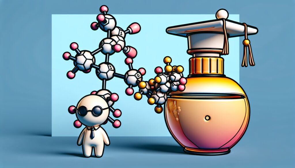 향수 분자구조의 아트화: 화학식을 시각적 벡터 디자인으로 🎨🧪