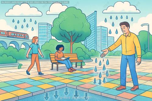 💧 광장 포장면의 빗물 투수율 설계: 도시를 숨 쉬게 만드는 기술