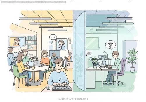 🏢 오피스의 조용함은 진짜 생산적인가? 소음과 침묵 사이의 업무 공간 설계 철학