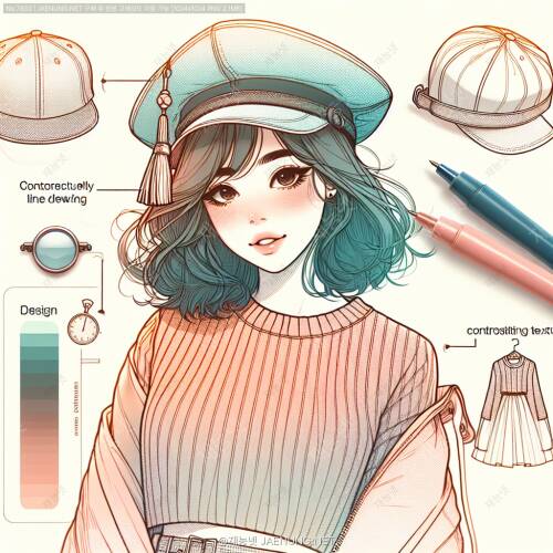 캐릭터 디자인에서 질감 대비 활용하기 🎨✨