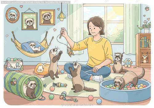 🐾 페럿과 놀아주는 법 완전 정복 — 우리 아이가 진짜 행복해지는 놀이 가이드
