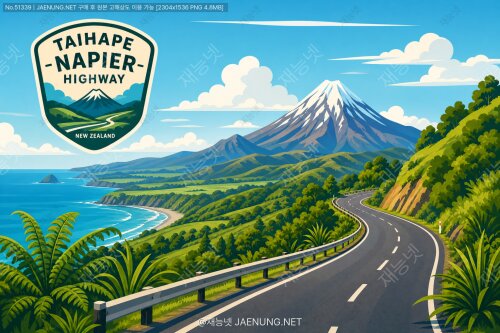 🏔️ 타이하페-네이피어 하이웨이 — 뉴질랜드 북섬을 가로지르는 전설의 드라이빙 루트