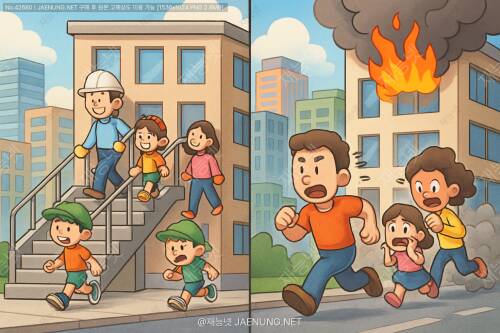 🏃‍♂️ 재난대피훈련 vs 실제대피 — 동선 효율성의 차이 🚨
