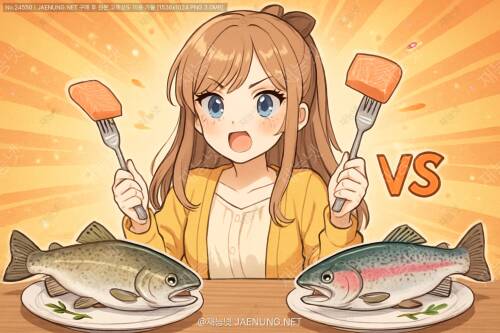 🐟 산천어 vs 무지개송어 - 육질차이 대격돌! 🐟