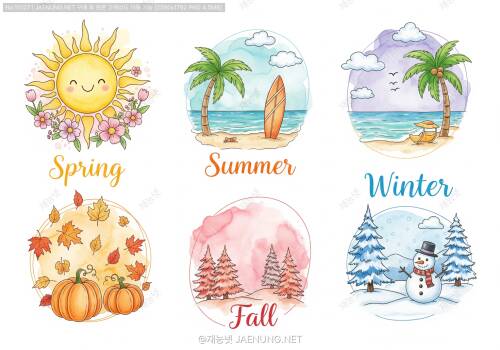 🎨 계절 상품 전단: 시즌별 일러스트레이션 활용법 🍂❄️🌸☀️