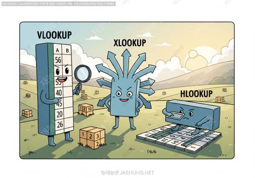 LOOKUP 함수군 비교: VLOOKUP vs HLOOKUP vs XLOOKUP 🔍📊