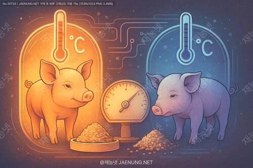돼지에게 3℃는 생존이다: 자돈사 28℃ vs 25℃, 사료 섭취량의 비밀을 파헤치다