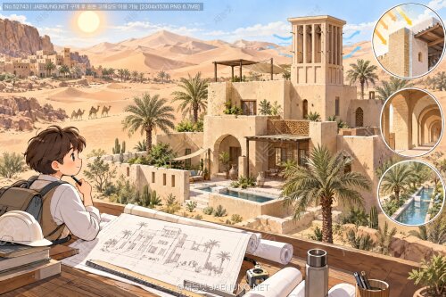 🏜️ 모래와 불볕 위에 집을 짓는 기술 — 사막 지역 건물은 어떤 특별한 설계가 필요할까요?