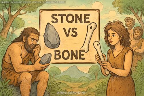 돌 VS 뼈: 원시 시대 도구의 내구성 대결! 어떤 재료가 더 오래 버텼을까? 🧠🔍