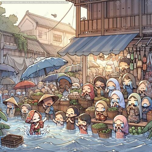 🌊 호우로 인한 재래시장 침수, 상인들의 눈물 💧