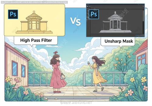 하이패스 필터 vs 언샵 마스크: 선명도 향상의 비밀 병기 🎨✨