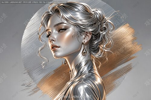 레이어 스타일을 활용한 메탈릭 질감의 인물 표현 🎨✨