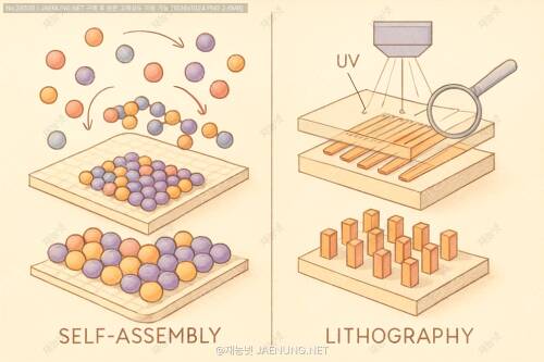 자가조립 나노구조 vs 리소그래피 🔬