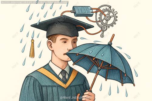 빗물 감지 센서 우산의 자동 펼침 메커니즘 🌧️☂️