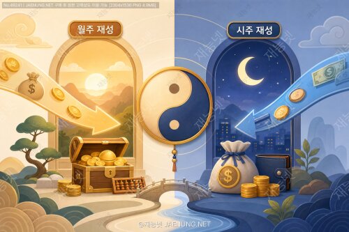 돈이 들어오는 방향과 사주 재성의 위치— 월주 재성 vs 시주 재성, 그 차이가 운명을 가른다