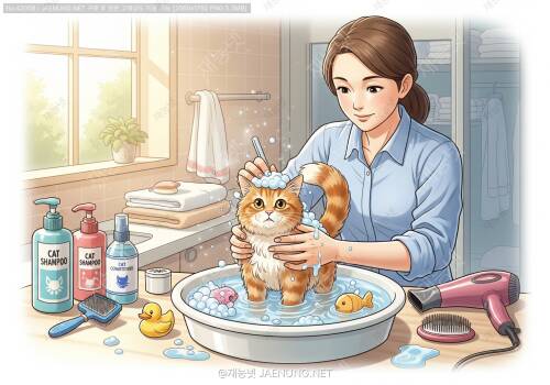🐱 고양이 목욕 주기와 올바른 방법: 집사라면 꼭 알아야 할 완벽 가이드