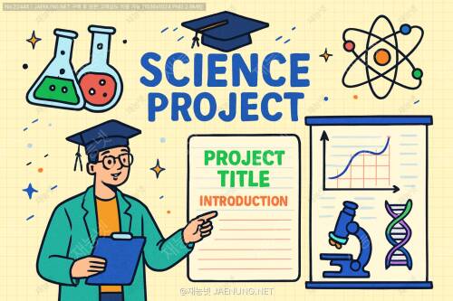 🧪 실험실 노트 컨셉의 과학 프로젝트 발표 템플릿 🔬