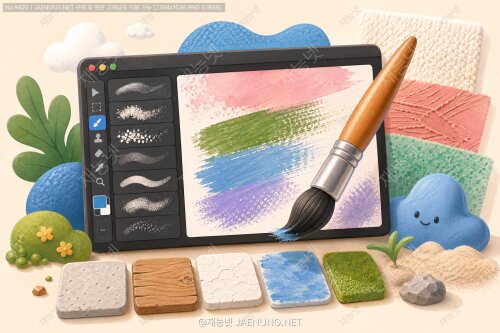 질감 표현의 비밀: 포토샵 브러시 활용 🖌️✨
