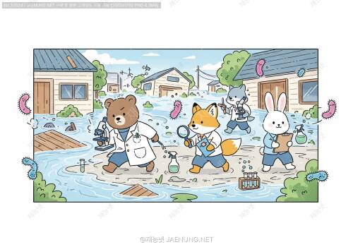 홍수 휩쓸고 간 자리, 보이지 않는 적 '감염병'과의 전쟁 선포! 🛡️