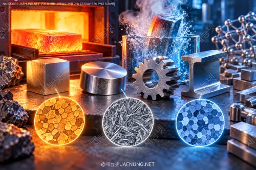 ⚙️🔥 소재 가공 기술과 열처리를 통한 기계적 성질 개선 방법: 강도·경도·인성을 설계하는 미세조직의 과학