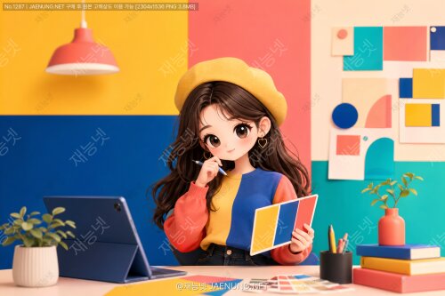 컬러 블로킹: 대비되는 색상 블록으로 시각적 흥미 유발 🎨