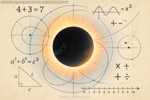 🌙✨ 개기일식의 신비: 우주의 수학적 춤사위, 어떻게 계산될까? ✨🌙