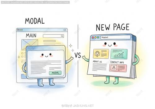 모달창 vs 새 페이지: 정보 표시 UX 설계의 베스트 프랙티스 🖥️💡