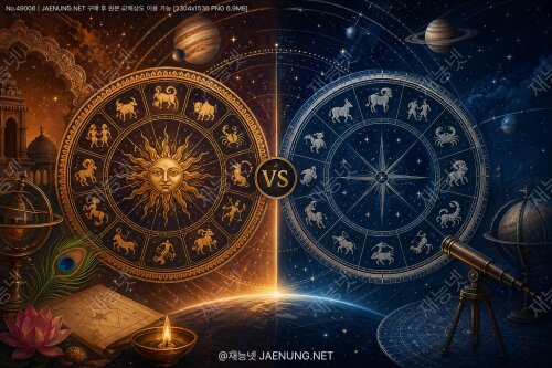 🌙 인도 점성술 vs 서양 점성술 완전 비교사이드리얼(Sidereal)과 트로피컬(Tropical) 조디악, 뭐가 다른 걸까?