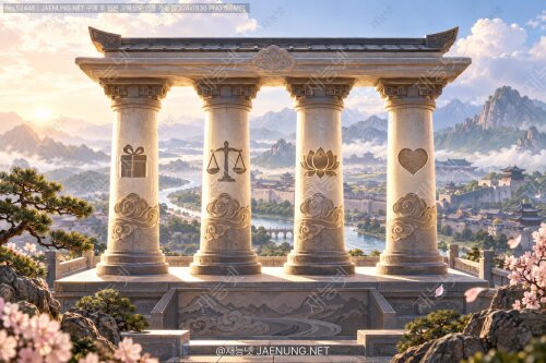 🏛️ 관중의 사유(四維), 나라를 지탱하는 네 기둥 — 예·의·염·치가 끊어지면 나라가 망한다