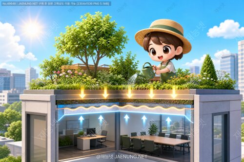 🌿 시청 옥상 조경의 단열 효과