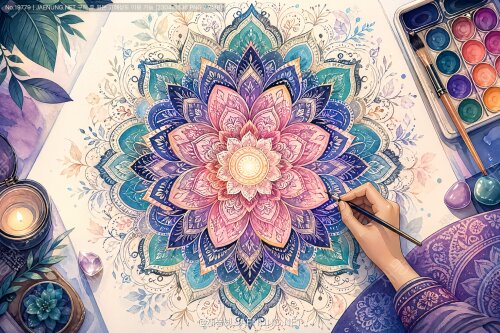 만다라 스타일 일러스트레이션 그리기: 명상과 창의성이 만나는 신비로운 예술 세계 🎨