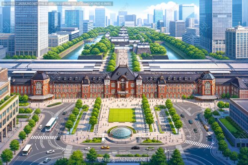 도쿄역 마루노우치 남북 광장 — 황궁과 연결된 도심 교통 설계의 비밀