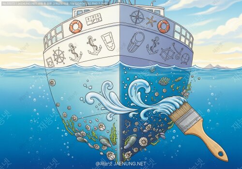 ⚓ 선박 도장(Antifouling) — 따개비와 해양 생물이 달라붙지 않게 하는 특수 페인트의 과학