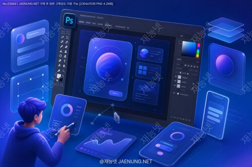 포토샵으로 만드는 미래적 UI 디자인