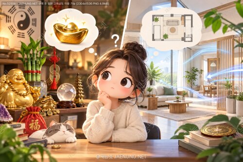 🏡 풍수 소품 하나로 운이 바뀔까? vs 공간 구조가 본질이다소품 풍수의 진짜 한계와 공간 에너지의 과학적 접근